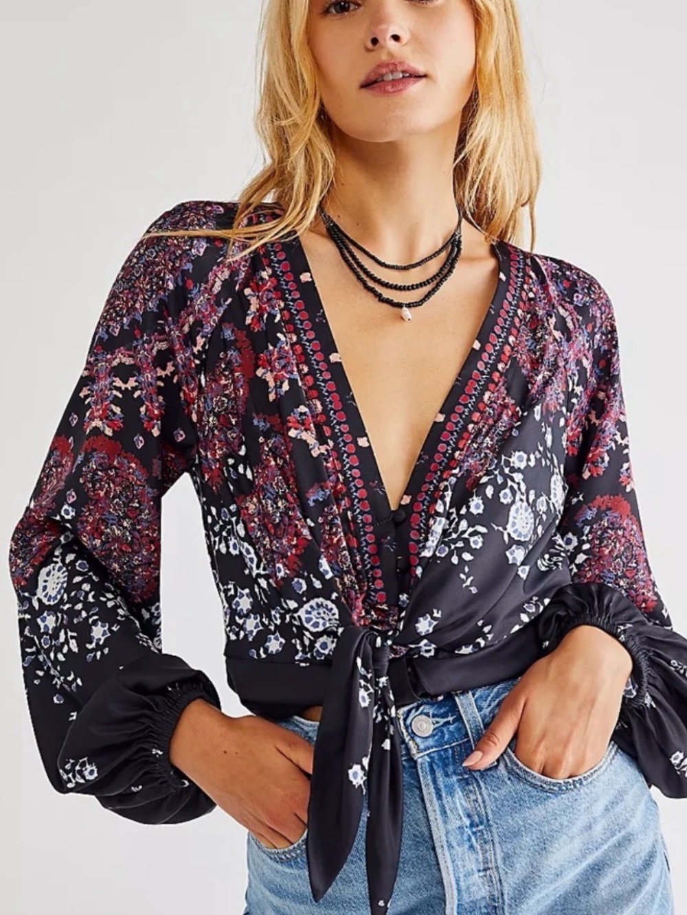 Free People Run Free Blouse Size Small
